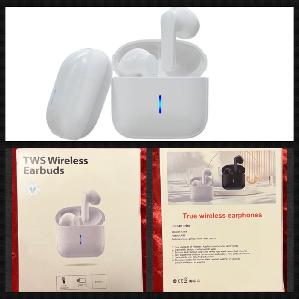Wireless Earbuds in White TWS New in the box!